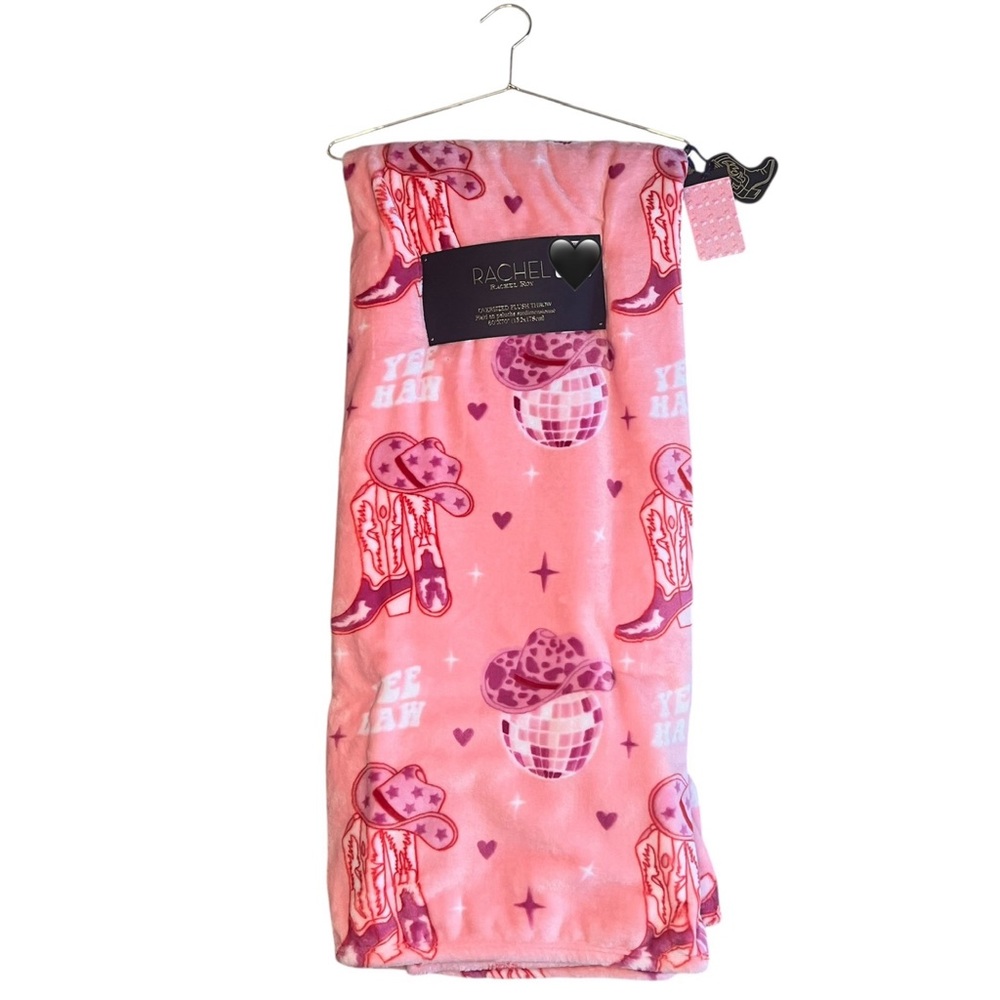 SOLD | RACHEL Rachel Roy Pink Western Oversized Throw Blanket 60x70in NWT